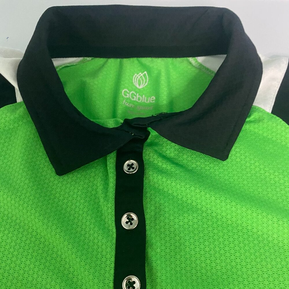 GG blue Golf Short Sleeve Top Size L Green Black White